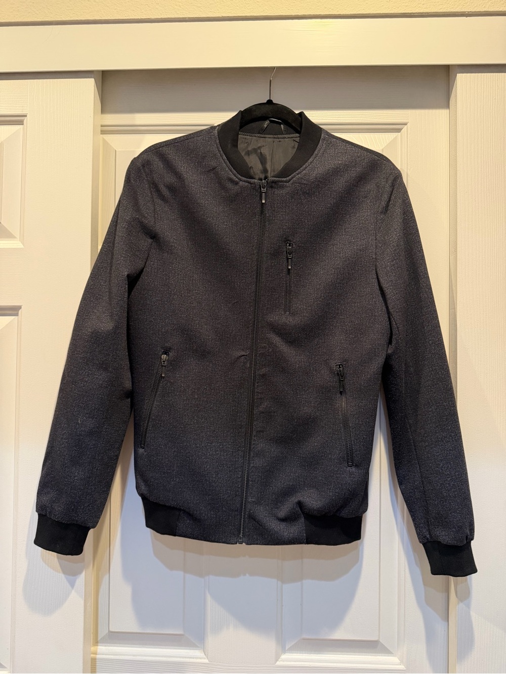 Topman Dark Charcoal Bomber Jacket